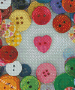 Vintage Colorful Buttons Diamond Painting