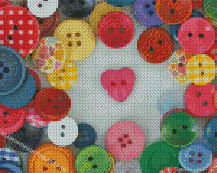 Vintage Colorful Buttons Diamond Painting