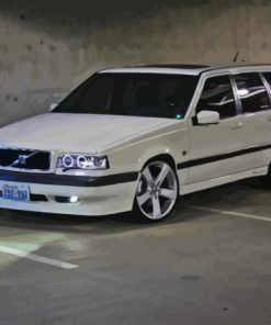 Vintage Volvo 850 White Car Diamond Painting