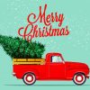 Vintage Christmas Pick Up Truck Diamond Painting