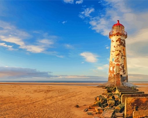 Wales Talacre Lighthouse Diamond Painting