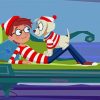 Wally And His Dog From Wheres Waldo Diamond Painting