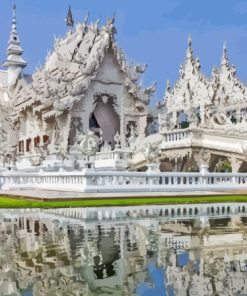 White Temple Thailand Diamond Painting