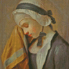 Vintage Woman Crying Diamond Painting