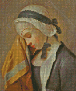 Vintage Woman Crying Diamond Painting