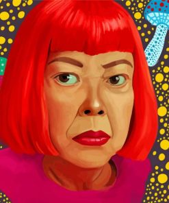 Yayoi Kusama Caricature Diamond Painting