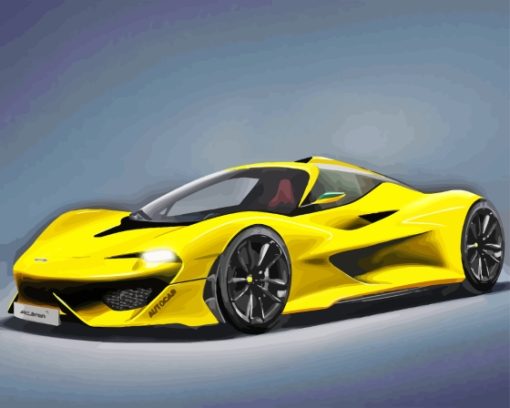 Yellow McLaren F1 Diamond Painting