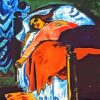 Abstract Woman On Bed Diamond Painting