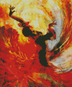 Abstract Flamenco Diamond Painting