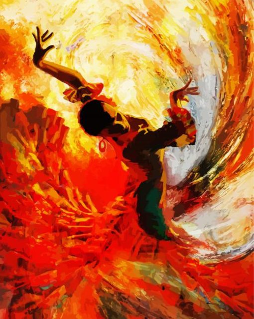 Abstract Flamenco Diamond Painting