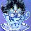 Aesthetic Cat In Cup Diamond Painting