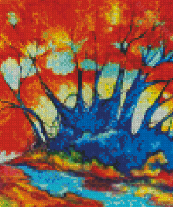 Aesthetic Fall Abstract Diamond Painting