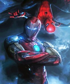 Aesthetic Iron Man And Spiderman Diamond Painting