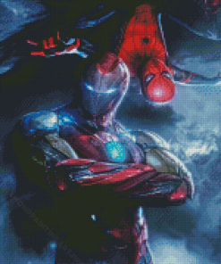 Aesthetic Iron Man And Spiderman Diamond Painting