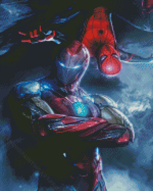 Aesthetic Iron Man And Spiderman Diamond Painting