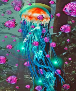 Aesthetic Jellyfish In The Forest Diamond Painting