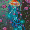 Aesthetic Jellyfish In The Forest Diamond Painting