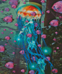 Aesthetic Jellyfish In The Forest Diamond Painting