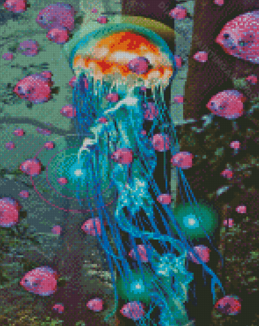 Aesthetic Jellyfish In The Forest Diamond Painting