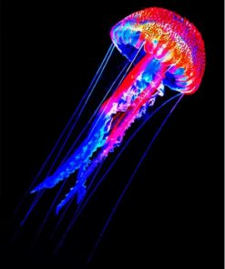 Aesthetic Neon Jellyfish Diamond Painting