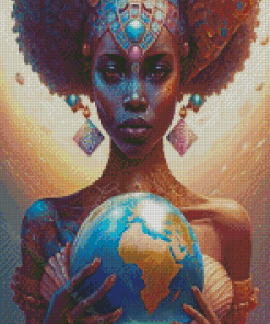 Aesthetic African Lady Diamond Painting