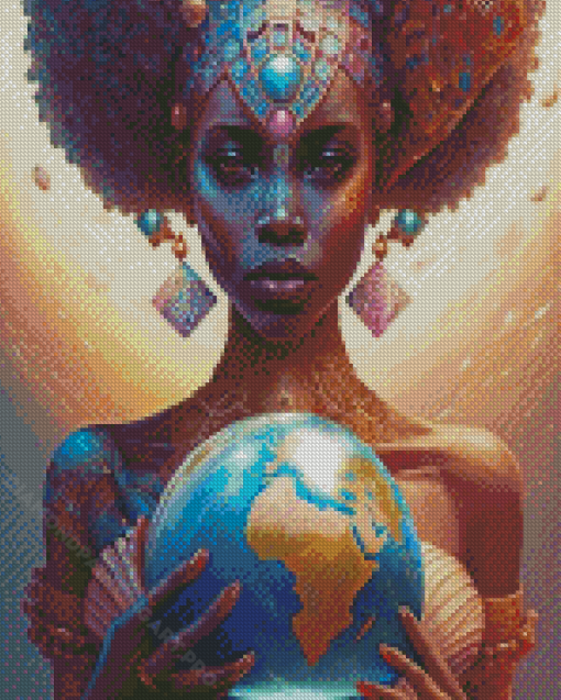 Aesthetic African Lady Diamond Painting