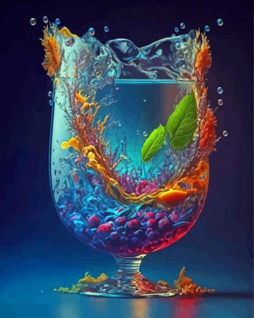 Aesthetic Glass Cup Diamond Painting