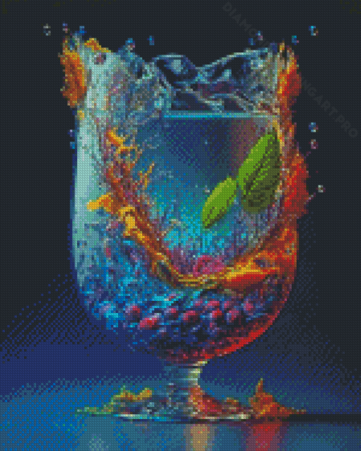 Aesthetic Glass Cup Diamond Painting