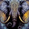 Aesthetic Golden Elephant Diamond Painting