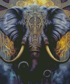 Aesthetic Golden Elephant Diamond Painting