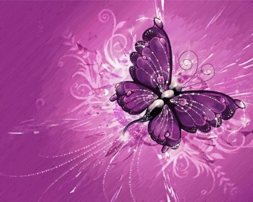 Aesthetic Purple Butterfly Diamond Painting