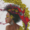 Africa Woman And Yellow Daisies Diamond Painting