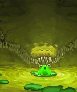 Alligator And Cute Frog Diamond Painting