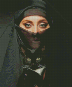 Arab Lady And Cat Diamond Painting