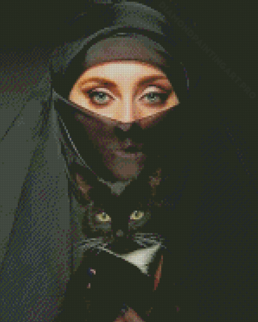 Arab Lady And Cat Diamond Painting