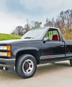 Black 1990 Chevy Diamond Painting