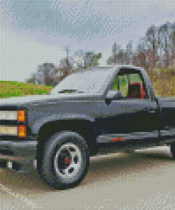 Black 1990 Chevy Diamond Painting