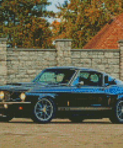 Black Fastback Mustang Diamond Painting