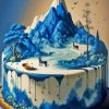 Blue Landscape Cake Diamond Painting