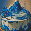 Blue Landscape Cake Diamond Painting