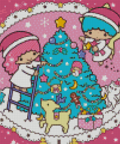 Christmas Little Twin Stars Diamond Painting