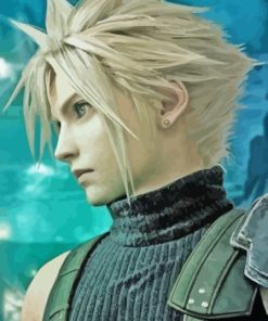 Cloud Strife Side Profile Diamond Painting