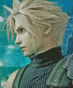 Cloud Strife Side Profile Diamond Painting