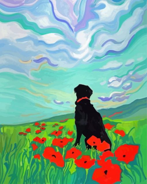 Cool Black Labrador Diamond Painting