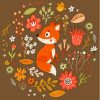 Cool Floral Fox Diamond Painting