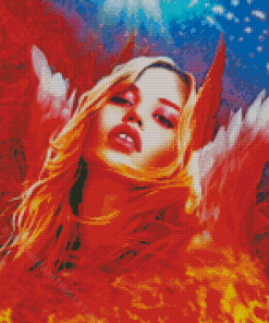 Girl On Fire Diamond Painting