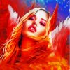 Girl On Fire Diamond Painting