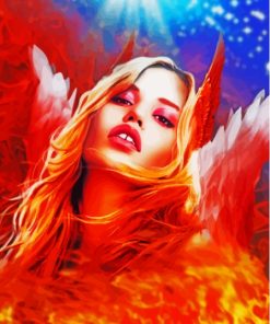 Girl On Fire Diamond Painting