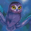 Purple Owl Diamond Painting