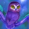 Purple Owl Diamond Painting